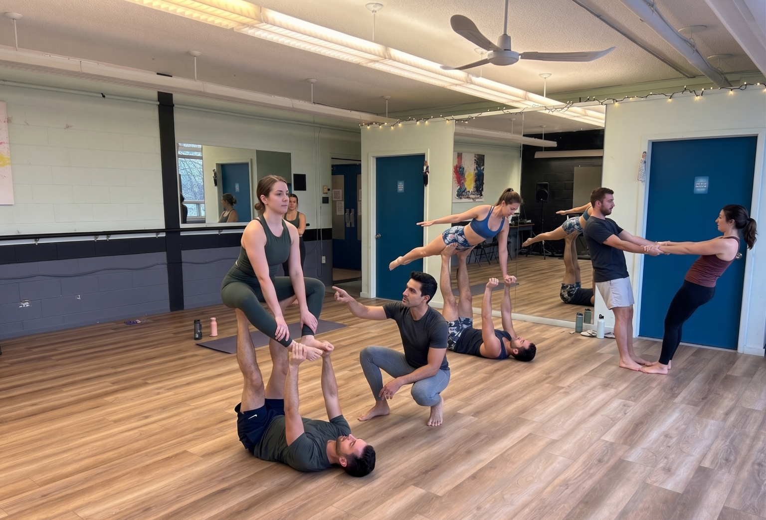 Small Studio set up for acro-yoga